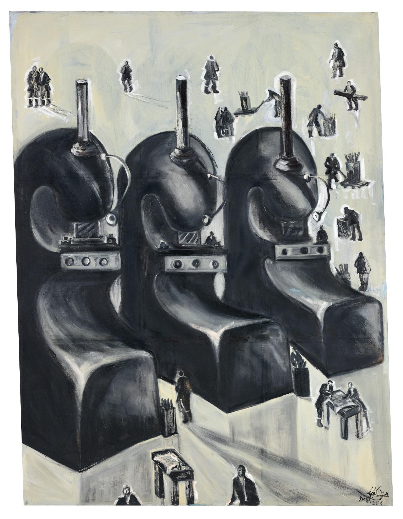 Fathi Afifi - Factory Machines In Grey