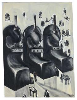 Fathi Afifi - Factory Machines In Grey