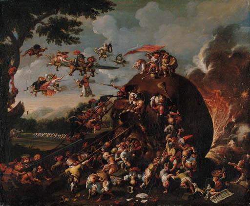 Faustino Bocchi - Pygmies fighting over a skull