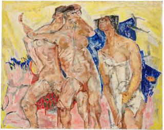 Fausto Pirandello - Bagnanti al pesce