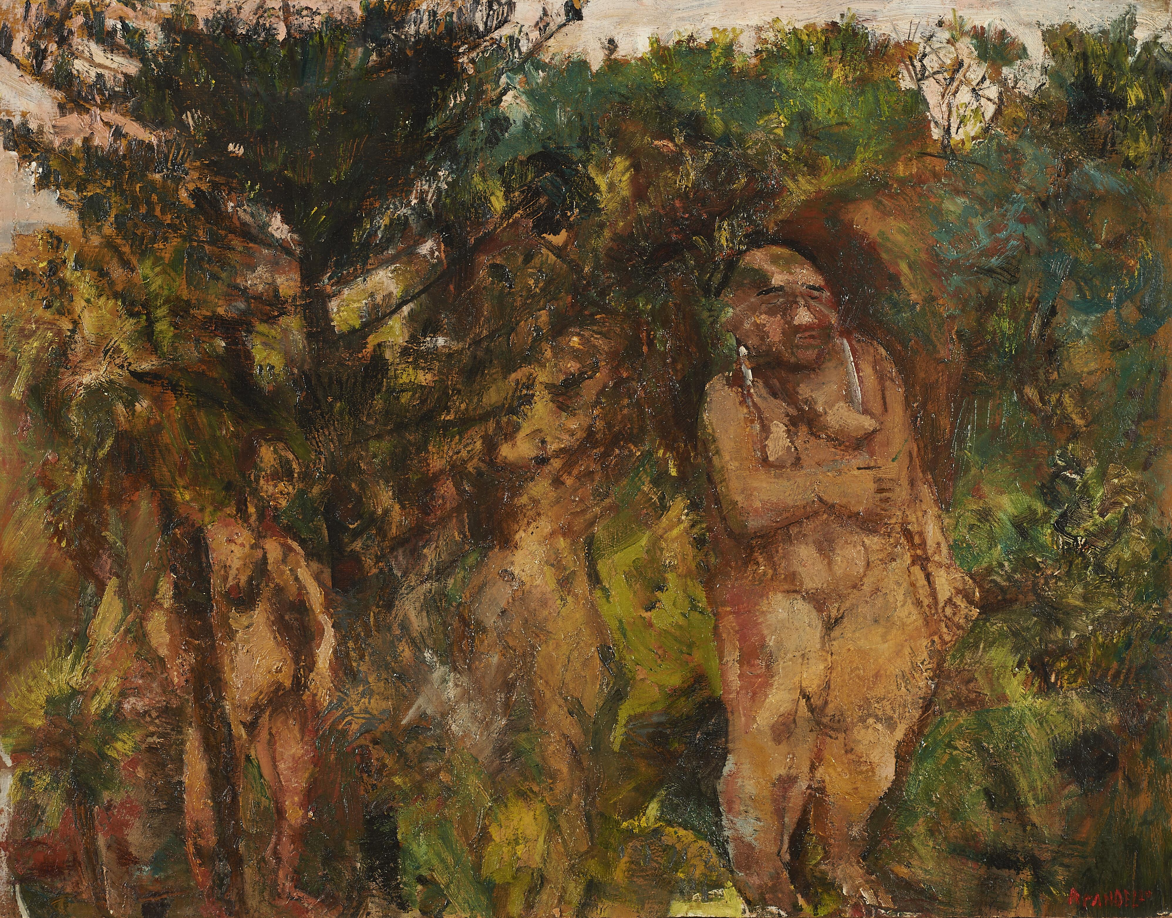 Fausto Pirandello - Bagnanti (Figure nel bosco)