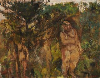 Fausto Pirandello - Bagnanti (Figure nel bosco)