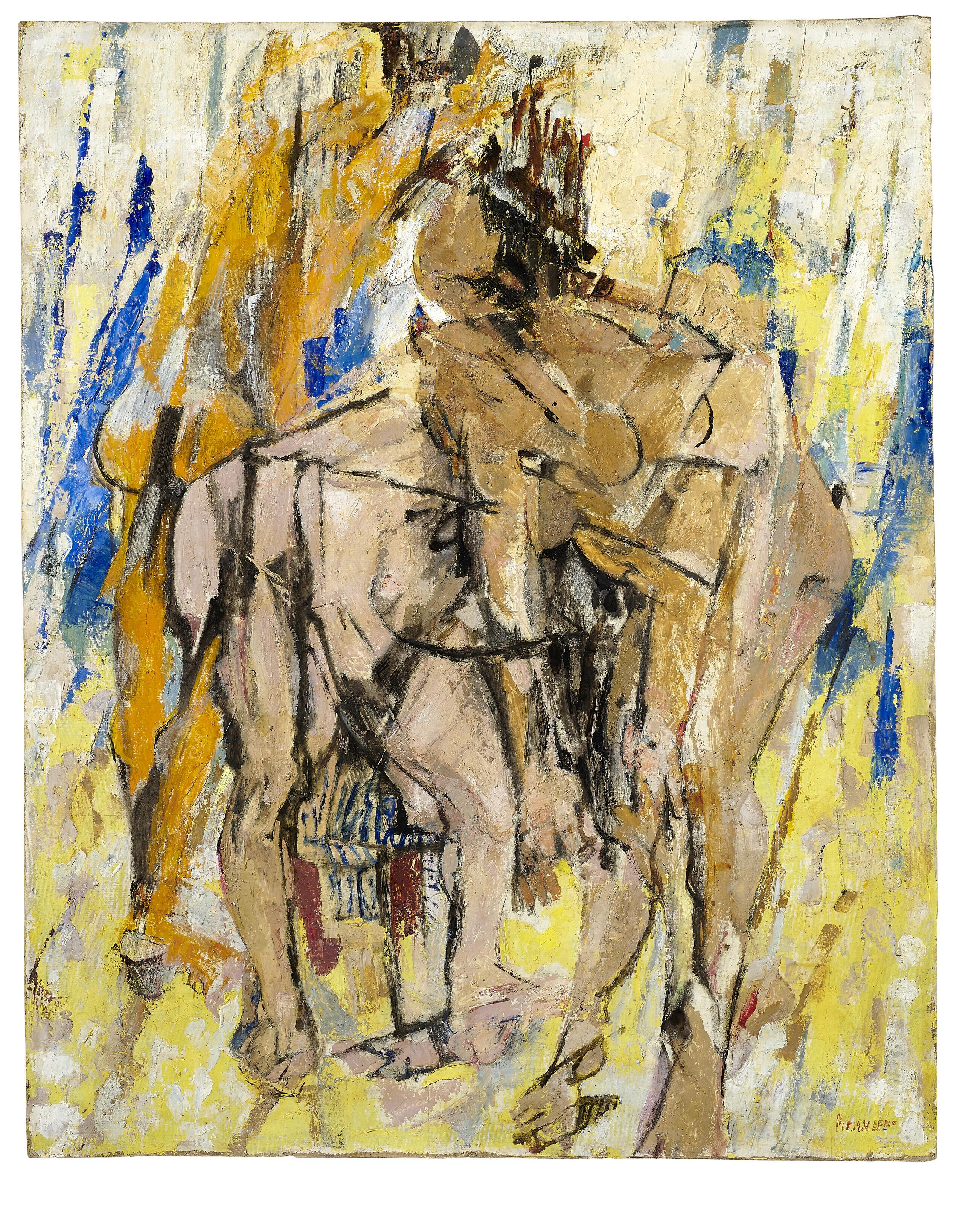 Fausto Pirandello - Bagnanti sulla spiaggia