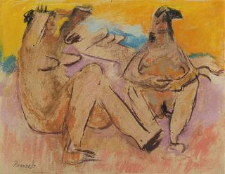 Fausto Pirandello - Bagnanti