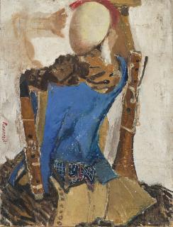 Fausto Pirandello - Natura morta con manichino