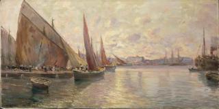 Fausto Pratella - Barche A Pozzuoli (?)