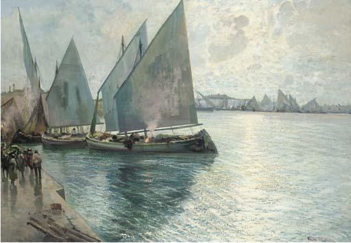 Fausto Pratella - Fishing boats mooring at dusk