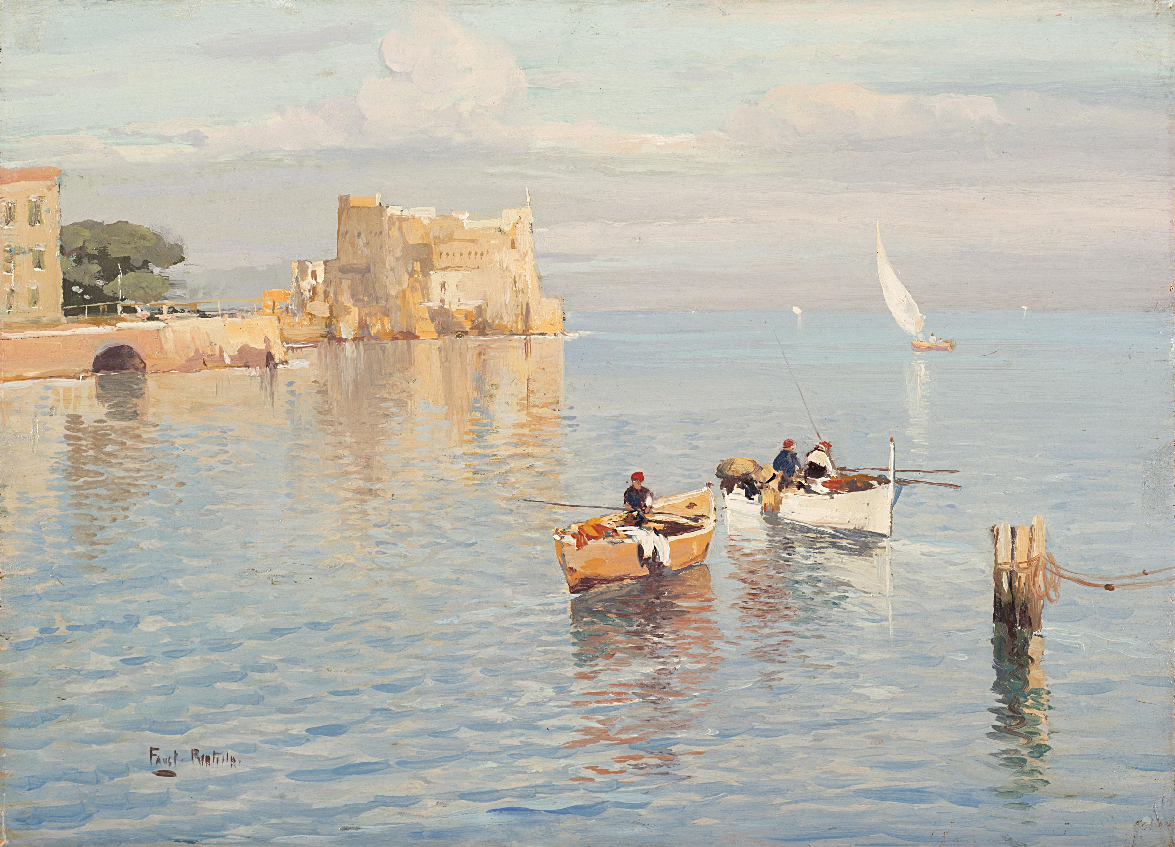 Fausto Pratella - Marina con barche