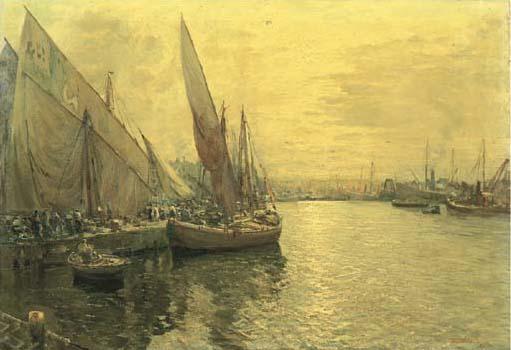 Fausto Pratella - Pescatori E Barche In Porto