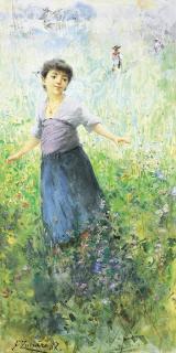 Fausto Zonaro - Farfalle, 1887