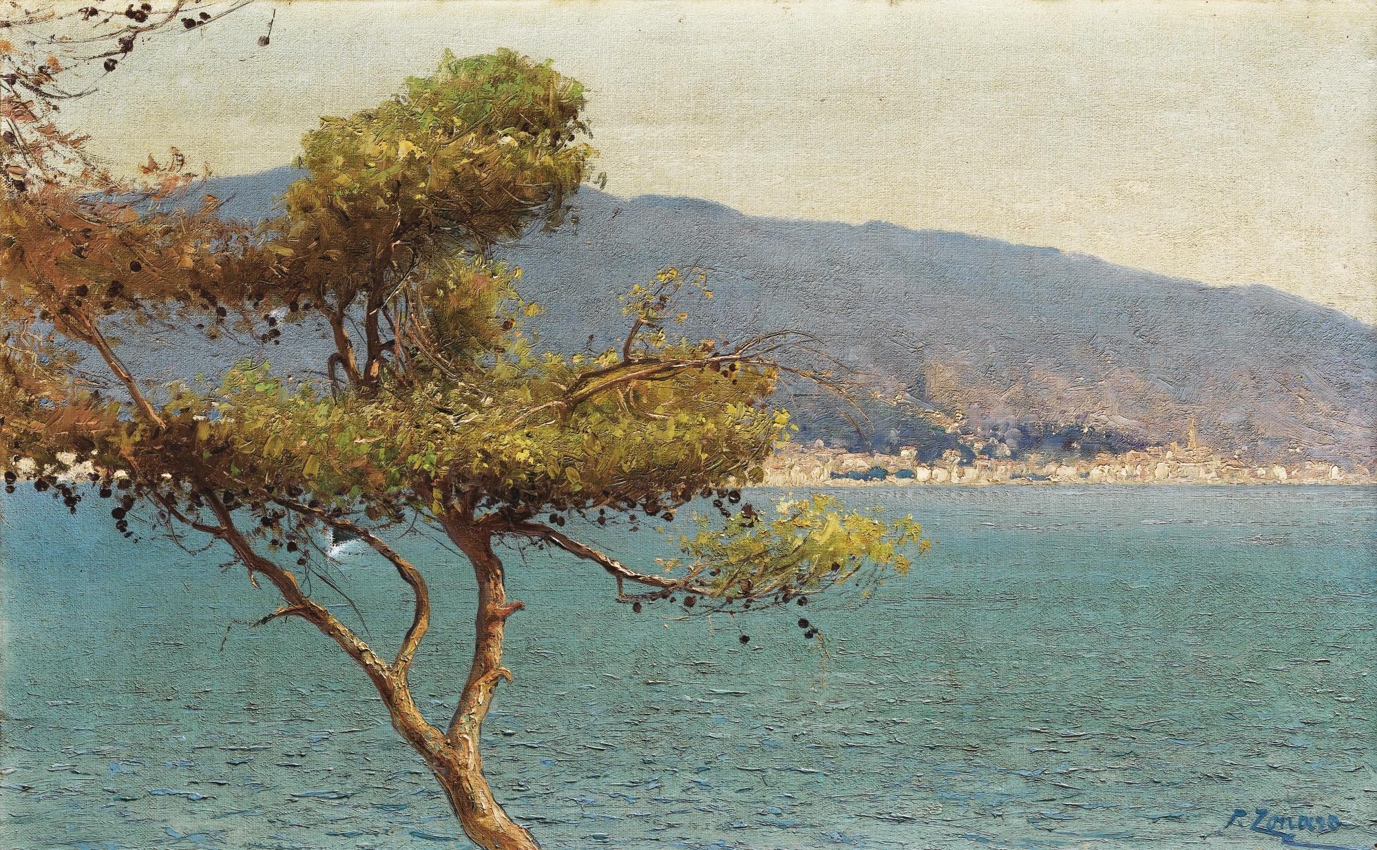 Fausto Zonaro - Vue De Menton