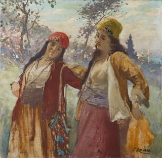 Fausto Zonaro - Zingare alle acque dolci. Costantinopoli