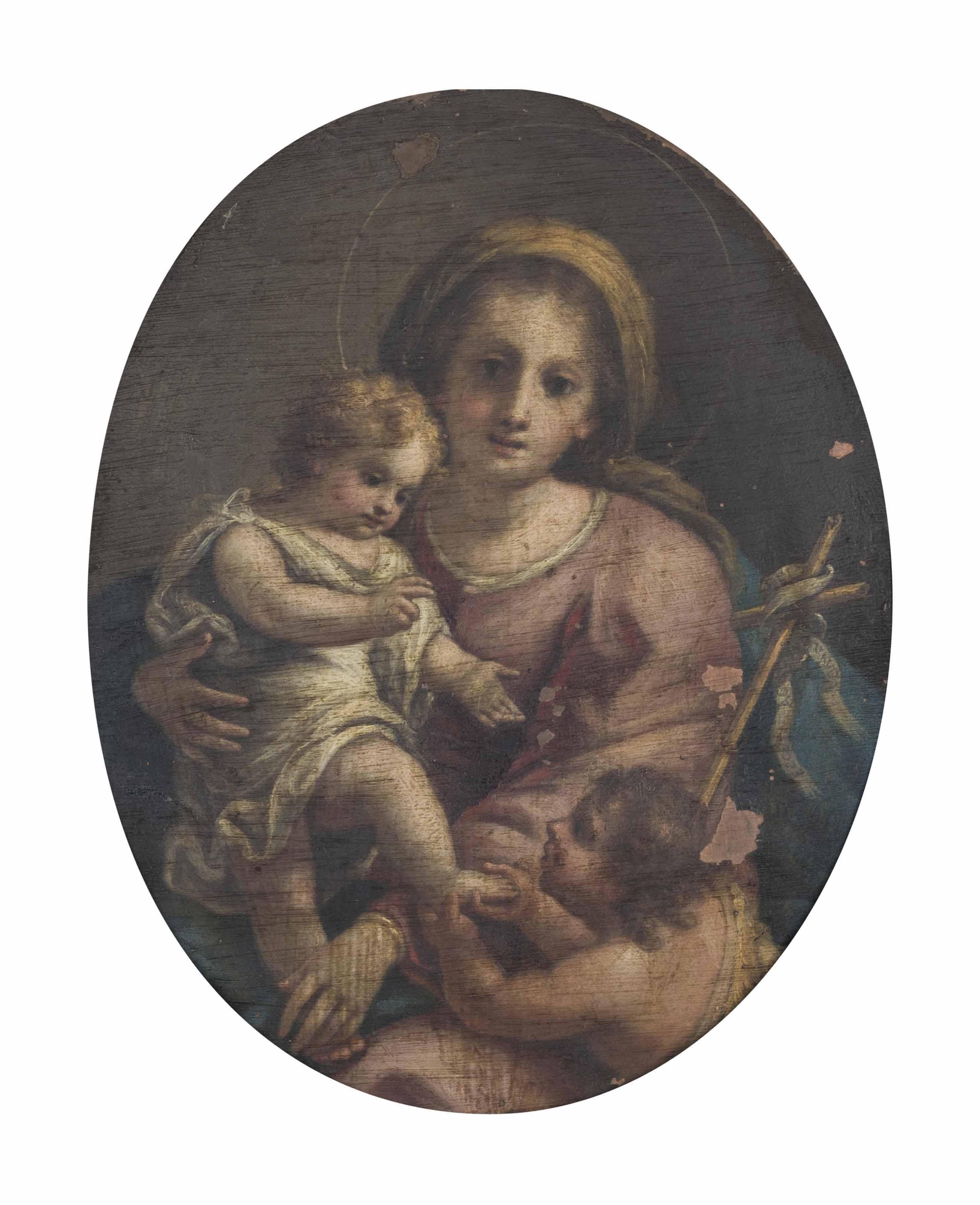 Fedele Fischetti - The Madonna and Child with Saint John the Baptist