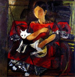Federico Aguilar Alcuaz - Woman with a cat