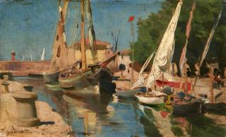 Federico Andreotti - Marina con barche