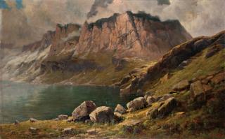 Federico Ashton - Lago d\'Avino con Monte Leone