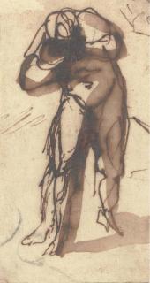 Federico Barocci - A nude leaning forward