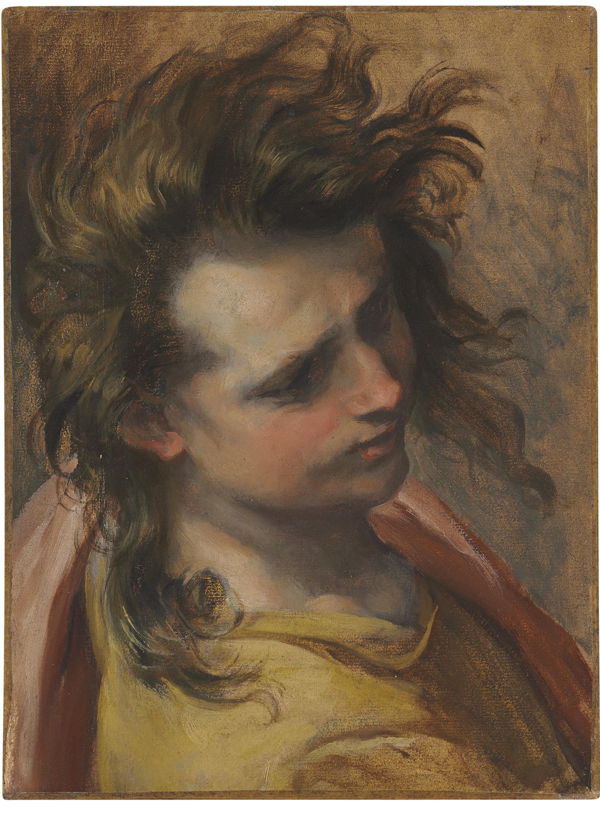 Federico Barocci - Head of Saint John the Evangelist, an oil study for The Entombment of Christ in the church of Santa Croce, Senigallia