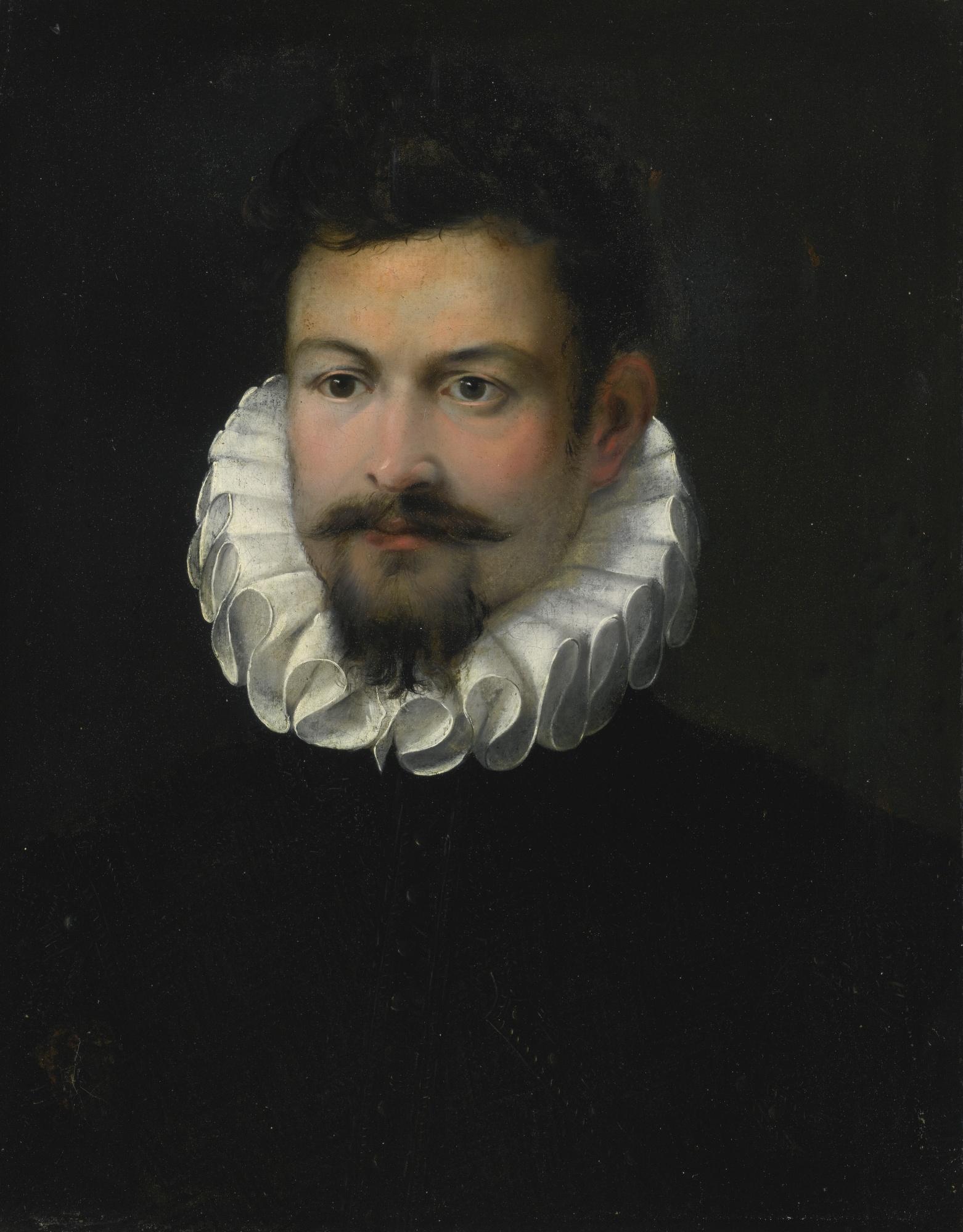 Federico Barocci - Portrait Of A Gentleman, Bust Length, Wearing A Black Jerkin And White Ruff