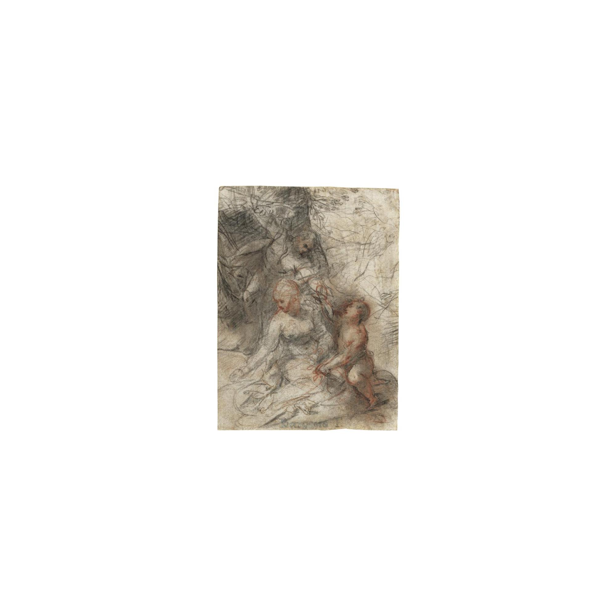 Federico Barocci - Recto: The Rest On The Flight Into Egypt Verso: Sketch Of A Male Nude