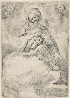 Federico Barocci - Virgin And Child In The Clouds (Bartsch 2)
