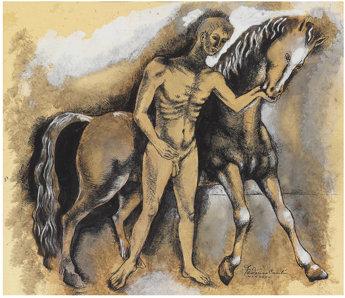 Federico Cantú - Untitled (Figure with Horse)