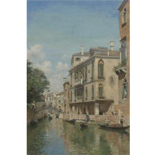 Federico del Campo - Peruvian A Busy Day On A Venetian Canal