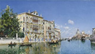 Federico Del Campo - Peruvian a View Of The Grand Canal With The Palazzo Cavalli-Franchetti