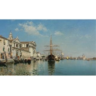 Federico Del Campo - Peruvian La Chiesa Gesuati From The Canale Della Giudecca, Venice