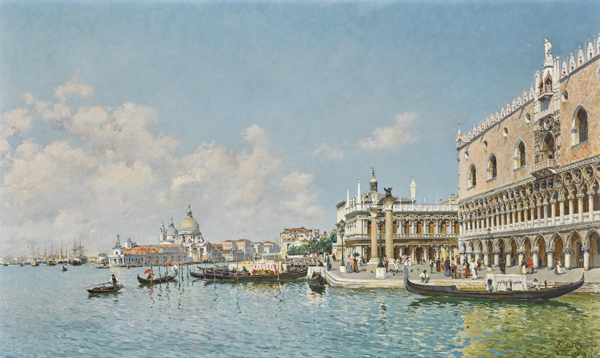 Federico Del Campo - Peruvian The Doge\'S Palace And The Grand Canal, Venice