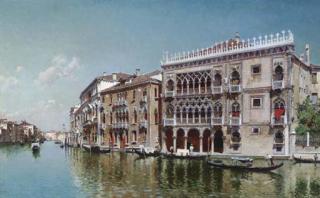 Federico Del Campo - The Grand Canal with a View of the Ca\' d\'Oro, Venice