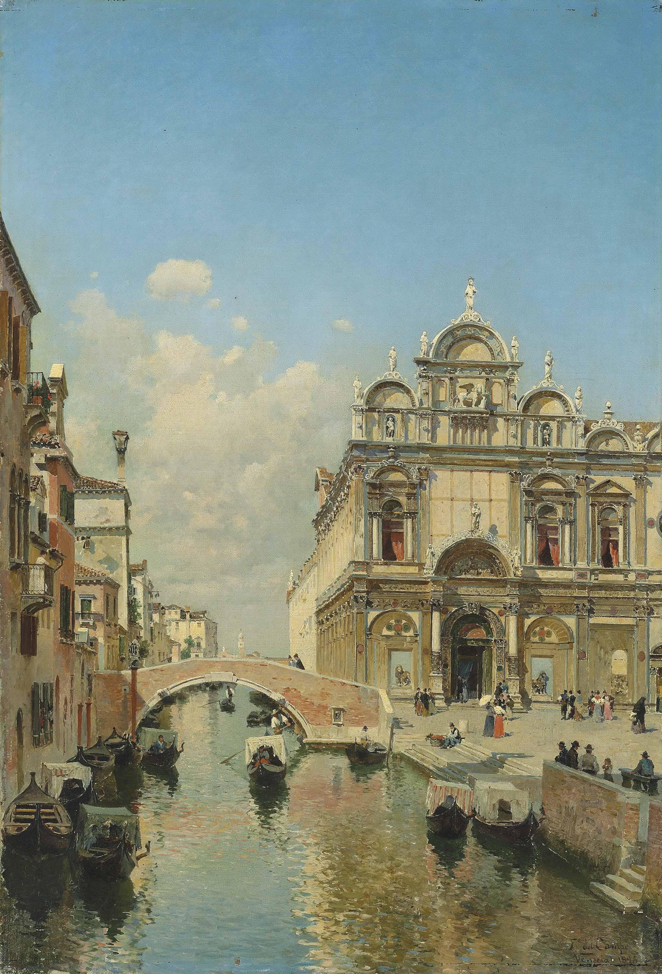 Federico Del Campo - The Ospedale Civile In The Scuola Grande Di San Marco And The Basilica Of Ss. Giovanni E Paolo (San Zanipolo), Venice