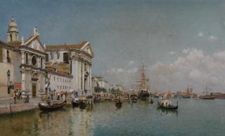 Federico Del Campo - View Of The Zattere In Venice