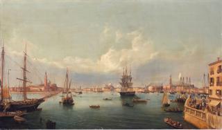 Federico Moja - The Bacino di San Marco looking West from the Riva San Biasio