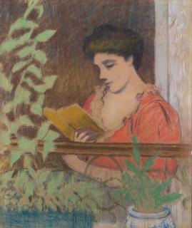 Federico Zandomeneghi - Giovane donna in lettura