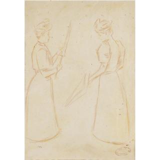 Federico Zandomeneghi - Studio Di Donna Con Ombrellino