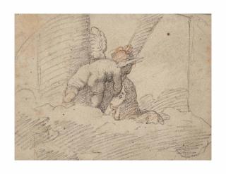 Federico Zuccaro - Deux putti dans les nuées, d\'après Titien