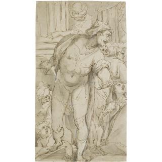 Federico Zuccaro - Study For A Group Of Onlookers