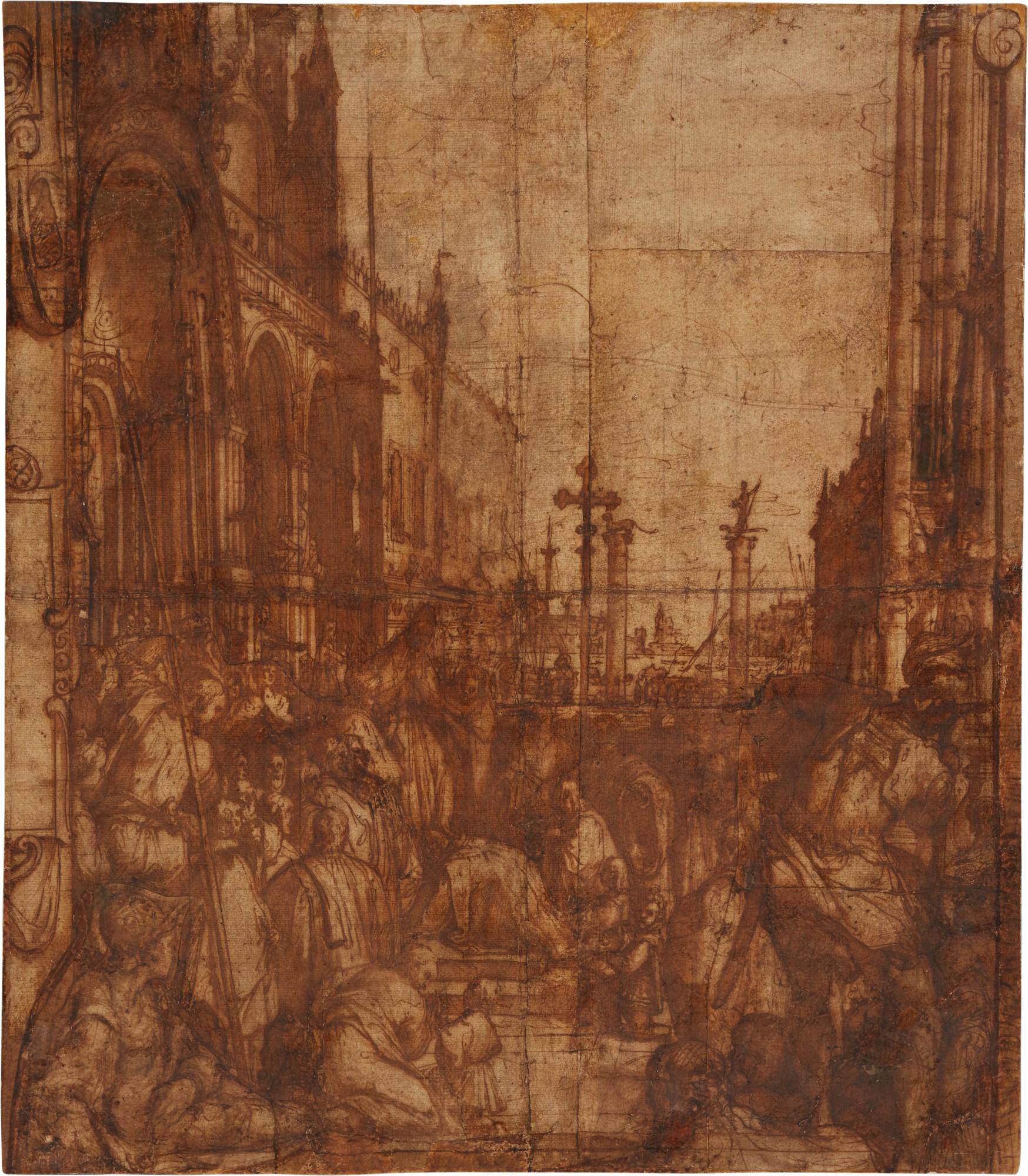 Federico Zuccaro - The Submission of the Emperor Frederick Barbarossa to Pope Alexander III