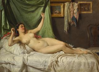 Fedor Andreevich Bronnikov - Artist\'S Model And Cat