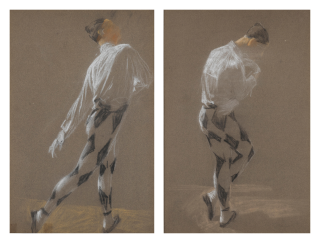 Fedor Ivanovich Zakharov - Male dancer in a contemplation pose; Male dancer dancing (a pair)