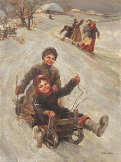 Fedot Vasilievich Sychkov - Children sledding