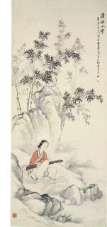 Fei Danxu - Lady Playing Qin By The River