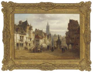 Felice Auguste Rezia - A busy street, London