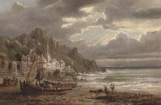 Felice Auguste Rezia - Fisherfolk on the shore