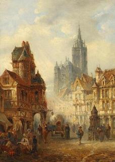 Felice Auguste Rezia - In einer französischen Altstadt