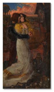 Felice Carena - Amanti al crepuscolo dinanzi a un\'edicola sacra