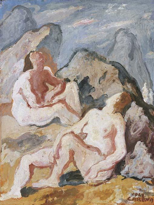 Felice Carena - Due nudi