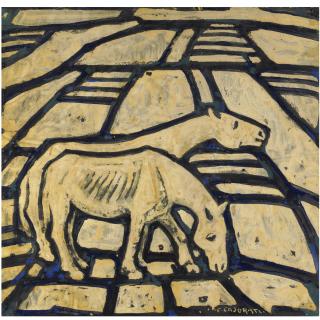 Felice Casorati - Due Cavalli (Tra I Campi)