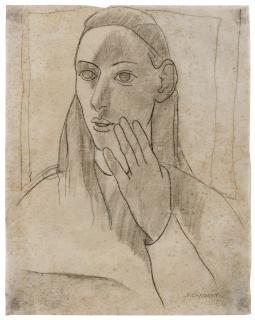 Felice Casorati - Figura con mano sul viso